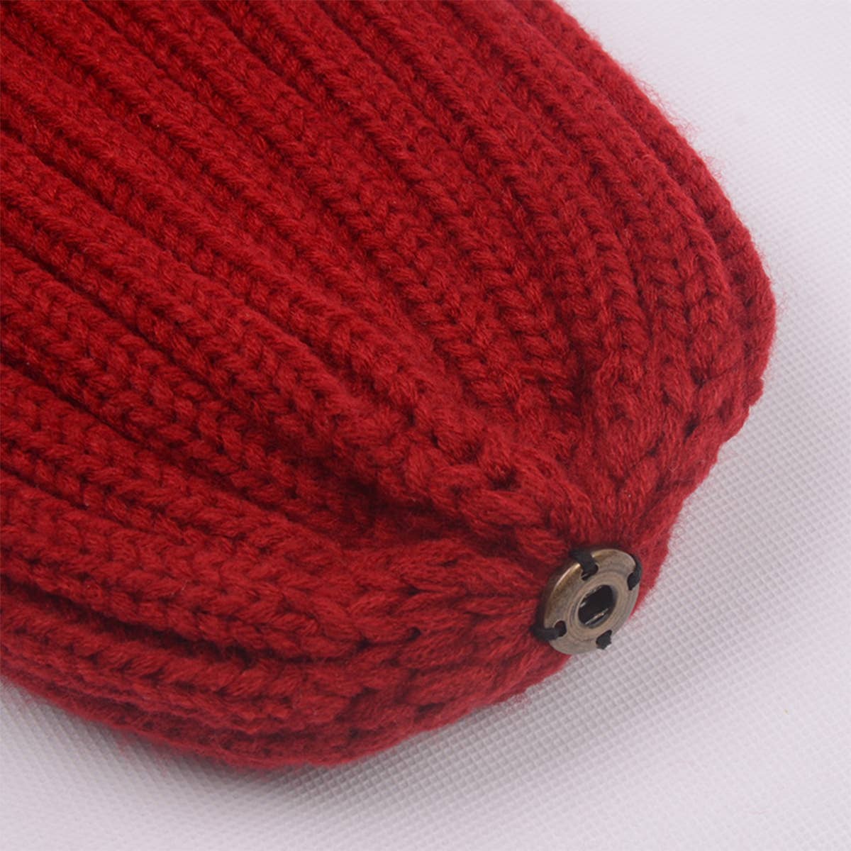 ACCITY FLUFFY BALL SIMPLE BASIC KNIT BEANIE_CWAH331: Black / (OS) 1